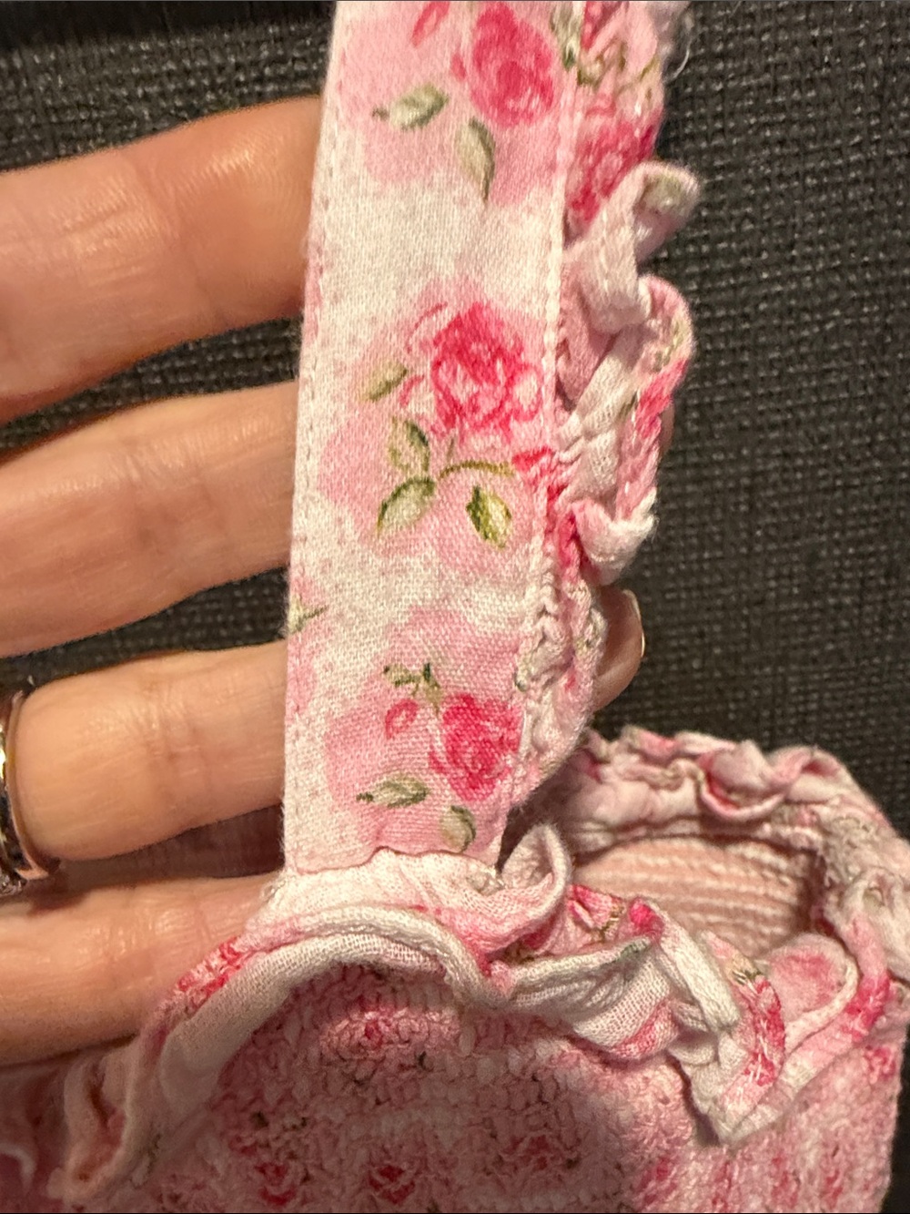 LoveShackFancy Pink Floral Ruffle Mini Dress - Picture 5 of 9